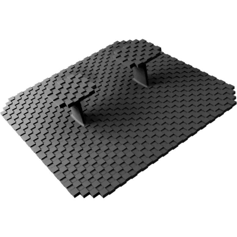 3d render of grey SillyGrip - lifting grip pad