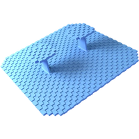 3d render of blue sillygrip - ultra thin weightlifting grip pad