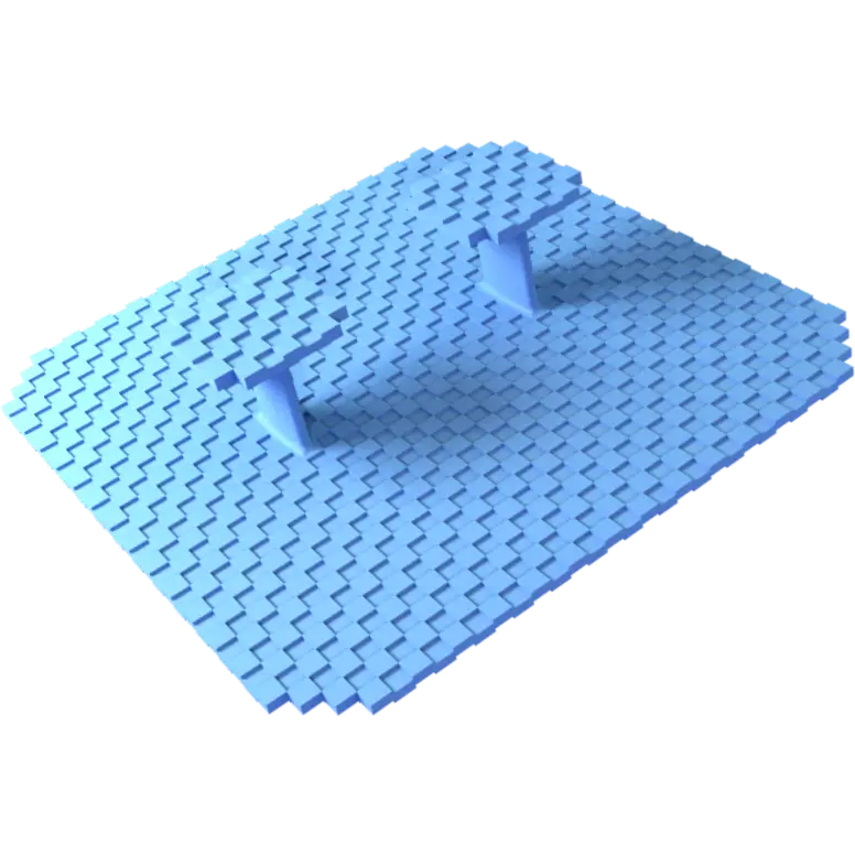 3d render of blue sillygrip - ultra thin weightlifting grip pad
